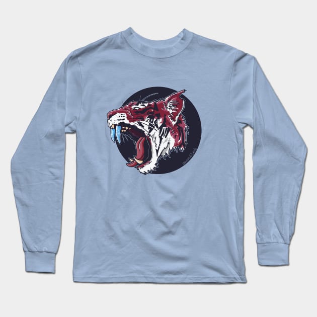 Diamond Fang Long Sleeve T-Shirt by Daddiosaurus